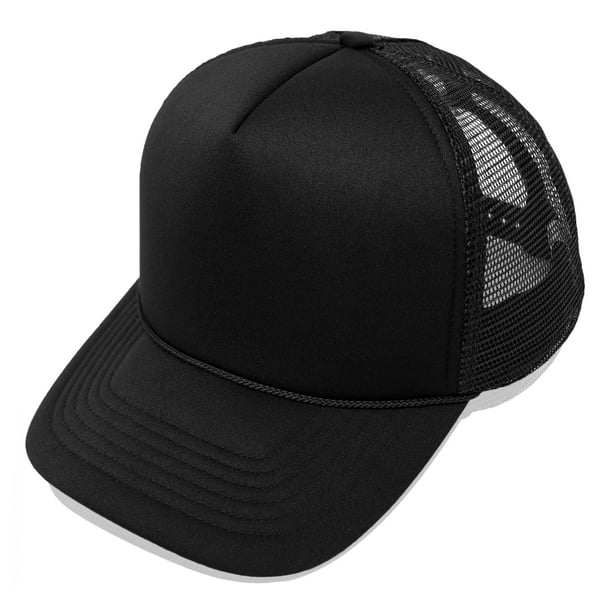 Unisex Hat Solid Plain Blank Curved Visor Baseball Cap Trucker Mesh Adjustable